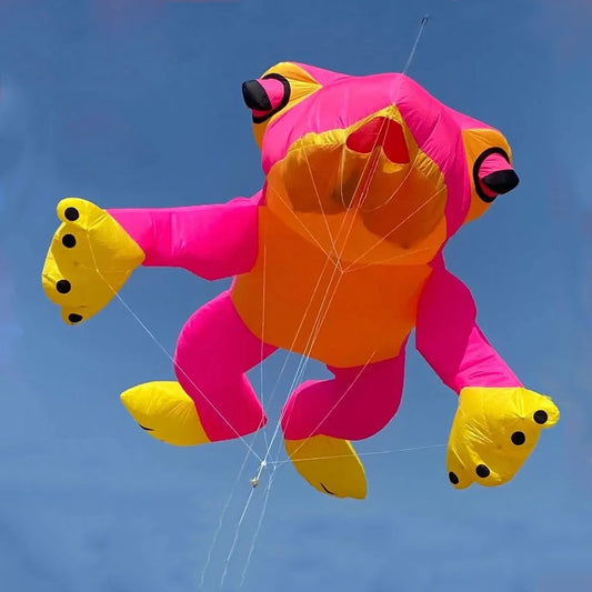 9KM Giant 5m Frog Kite Line Laundry Kite Soft Inflatable 30D Ripstop Nylon with Bag for Kite Festival (Accept wholesale)