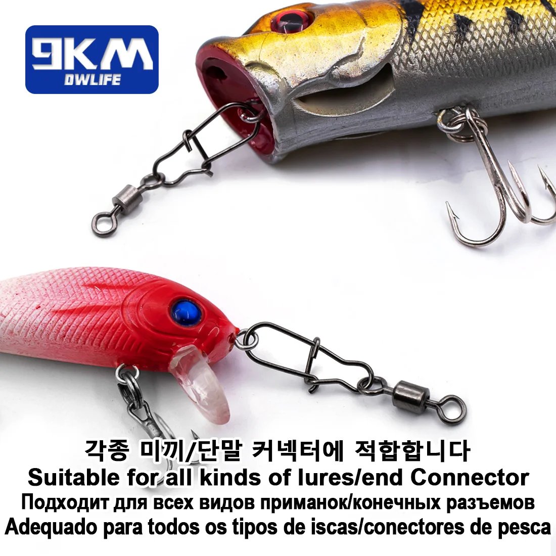di fishing poles snap Duo-Lock Snap Swivels 50~200Pcs Fishing Swivel Snap Stainless Brass Sa – 9km-dwlife