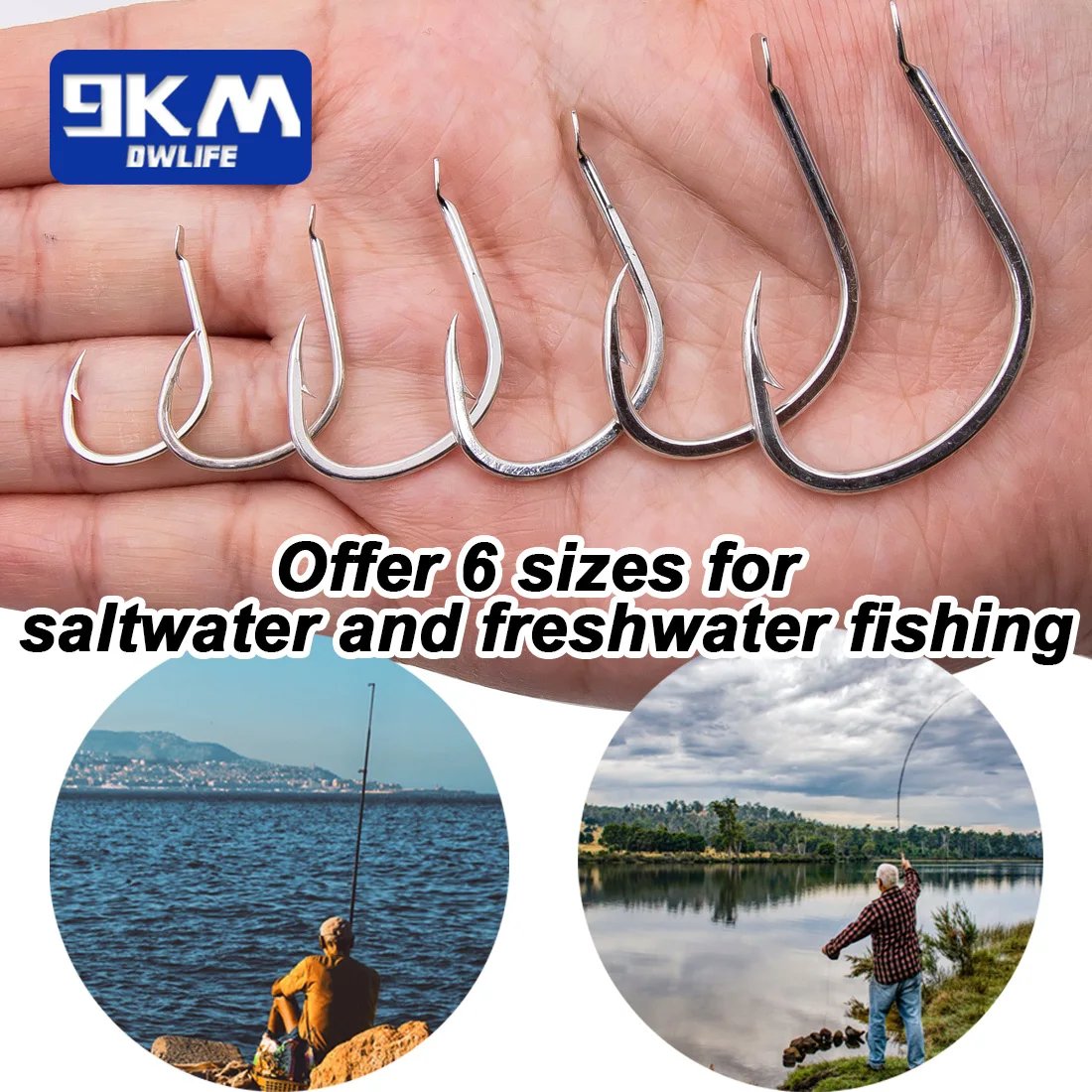 9KM Live Bait Hooks Saltwater Fishing Hooks 25~100Pcs Eyeless Fishing 9km-dwlife 9KM Live Bait Hooks Saltwater Fishing Hooks 25~100Pcs Eyeless Fishing 9km-dwlife