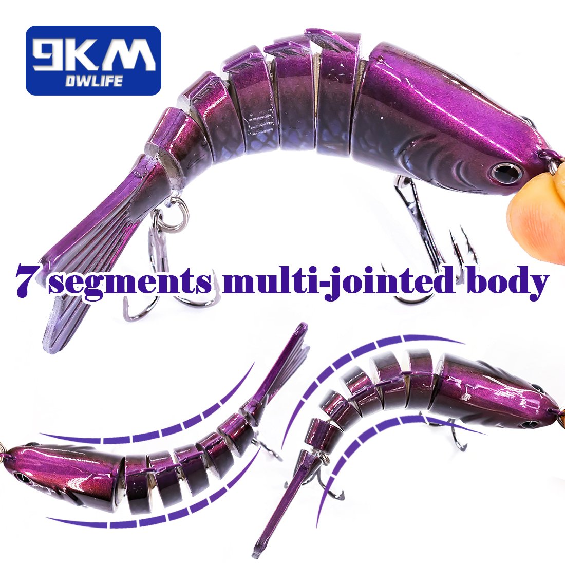 Fishing Lures for Bass Multi Jointed Lifelike Swimbait Hard Bait Fresh 9km-dwlife Fishing Lures for Bass Multi Jointed Lifelike Swimbait Hard Bait Fresh 9km-dwlife