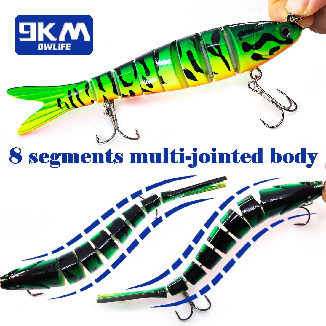 Fishing Lures Lifelike Multi Jointed Swimbait for Bass Trout Slow Sink 9km-dwlife Fishing Lures Lifelike Multi Jointed Swimbait for Bass Trout Slow Sink 9km-dwlife