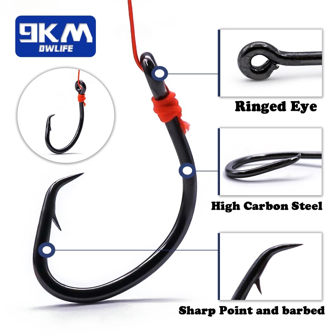 Circle Hooks Offset 3X Strong Wide Gap – 9km-dwlife Circle Hooks Offset 3X Strong Wide Gap – 9km-dwlife