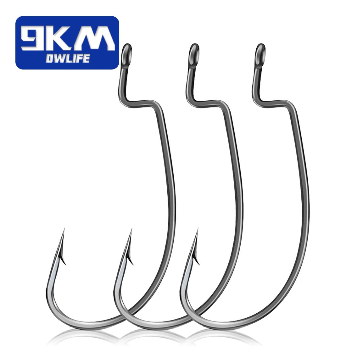 9KM Worm Hooks 25Pcs Ewg Hook for Bass Fishing Hooks, Texas Rig Saltwa – 9km-dwlife