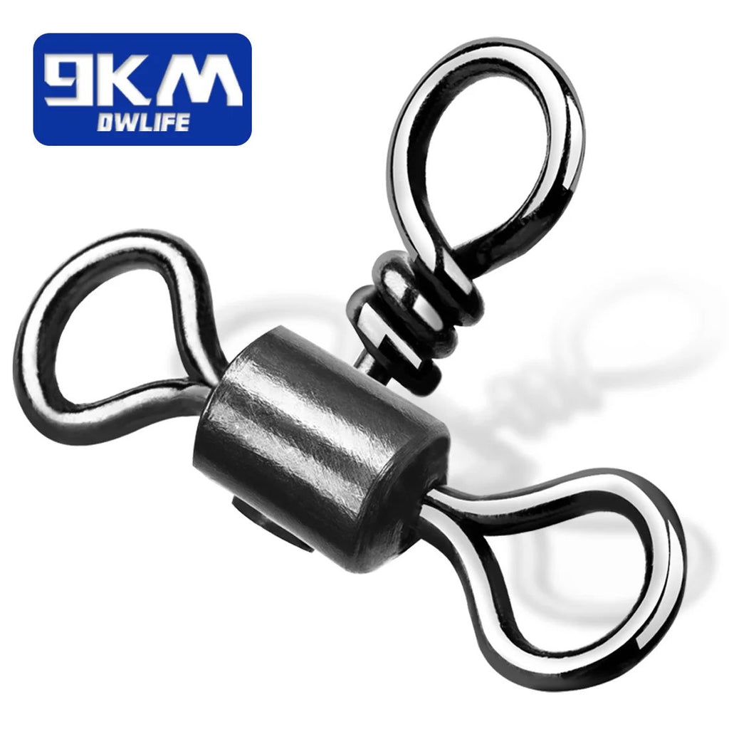 Triple Swivel 25~100Pcs Stainless Brass Rolling 3 Way Swivels Fishing Line Connector Tackle Jigging Rigs Surf Fishing Bottom Rig