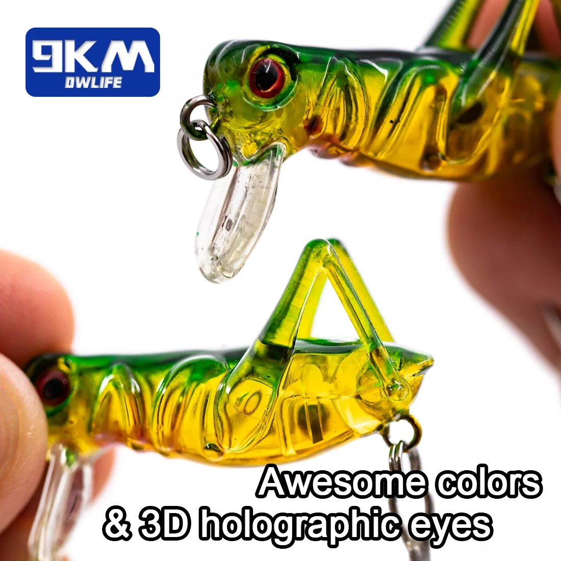 9KM Fishing Lures 3.1g Cricket Shape Lures Crankbait Bass Fishing Hard – 9km-dwlife
