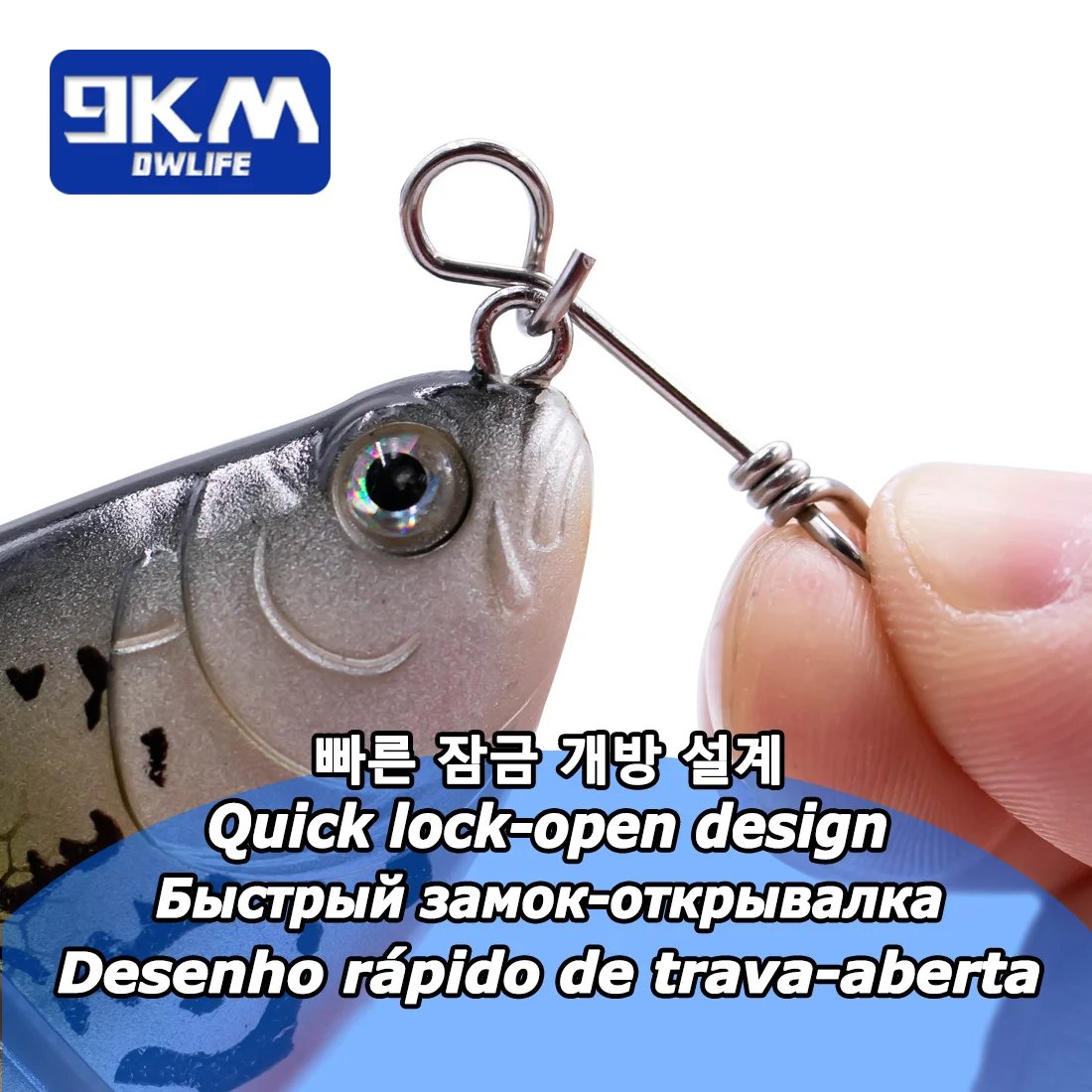 9KM Fishing Snap 50~200Pcs Fishing Lures Clips Link Snap Connector Dro – 9km-dwlife