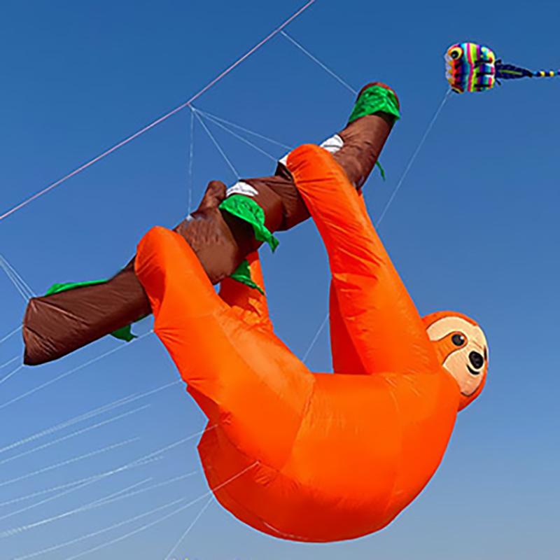 Sloth Kites 9KM 3m Sloth kite Line Laundry Pendant Soft Inflatable Show Kite for K ...