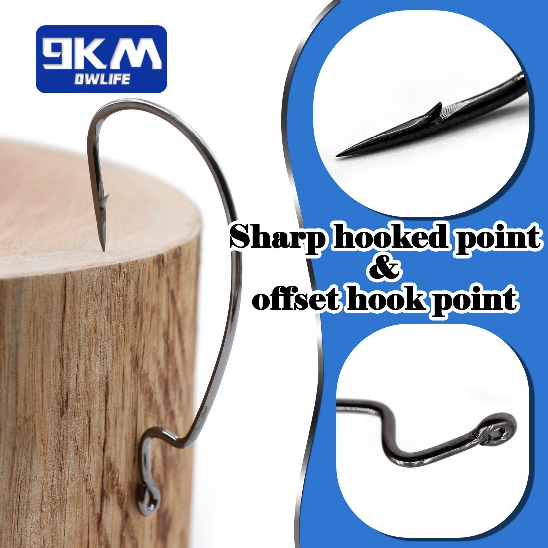 cheap bass fishing hooks 9KM Worm Hooks 25Pcs Ewg Hook for Bass Fishing Hooks, Texas Rig Saltwa – 9km-dwlife