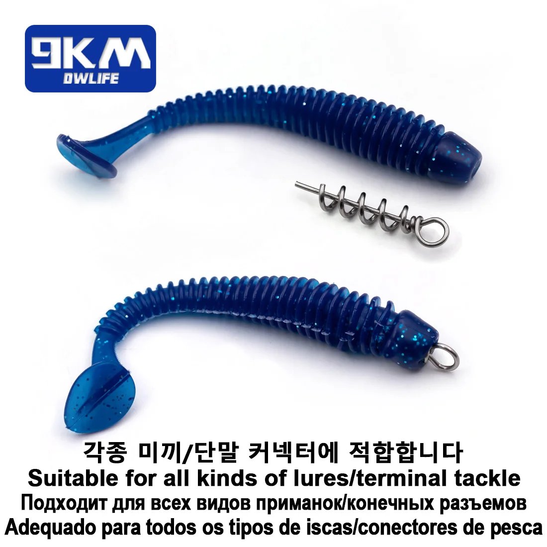 Apex Fishing Soft Plastic Spring Pins – Screw-in Lure Making Supplies – Chrome (10, 25, 100 Pack)