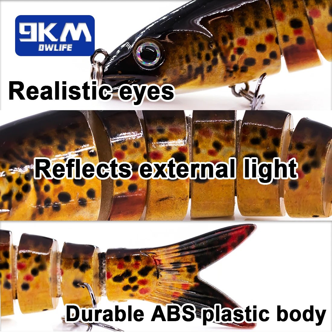 Fishing Lures for Bass Trout Topwater Fishing Lure Multi Jointed Lifel – 9km-dwlife