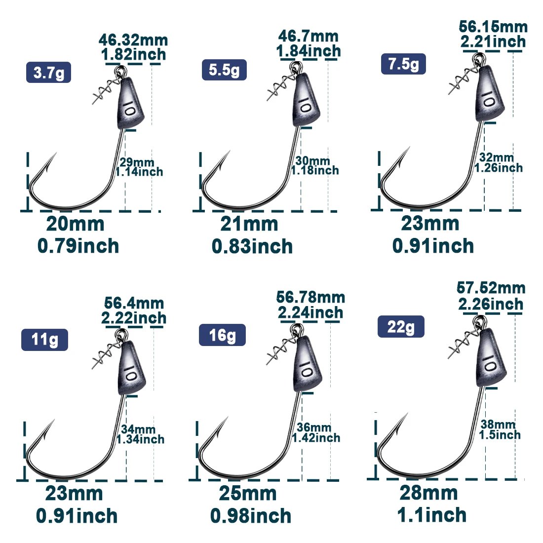 9KM Weighted Fishing Hooks Jig Head 5~15Pcs Jig Heads Weedless Hook Ba – 9km-dwlife 9KM Weighted Fishing Hooks Jig Head 5~15Pcs Jig Heads Weedless Hook Ba – 9km-dwlife