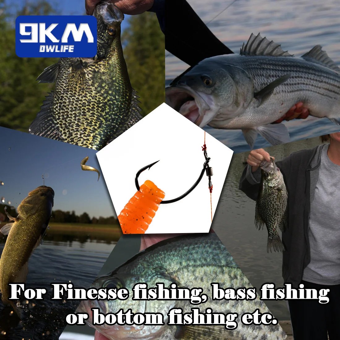 best drop shot striper fishing reels Drop Shot Fishing Hooks Swivels Fishing in-line DropShot Rig Worm Hook – 9km-dwlife
