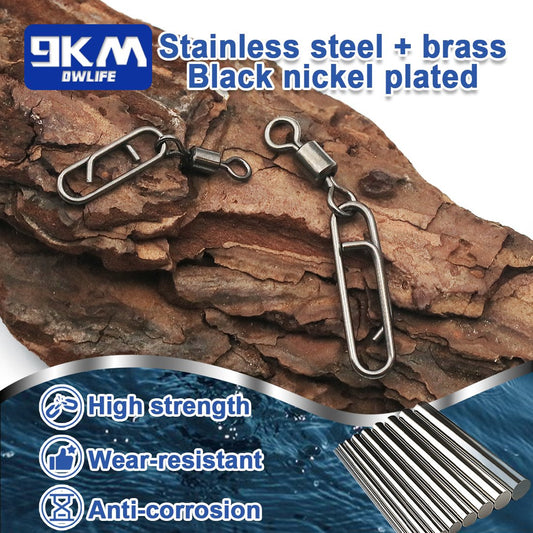 Fishing Rolling Swivel with Power Clips