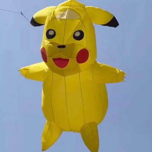 9KM 3.5m Yellow Cat Kite Line Laundry Kite Soft Inflatable 30D Ripstop Nylon with Bag for Kite Festival (Accept wholesale)