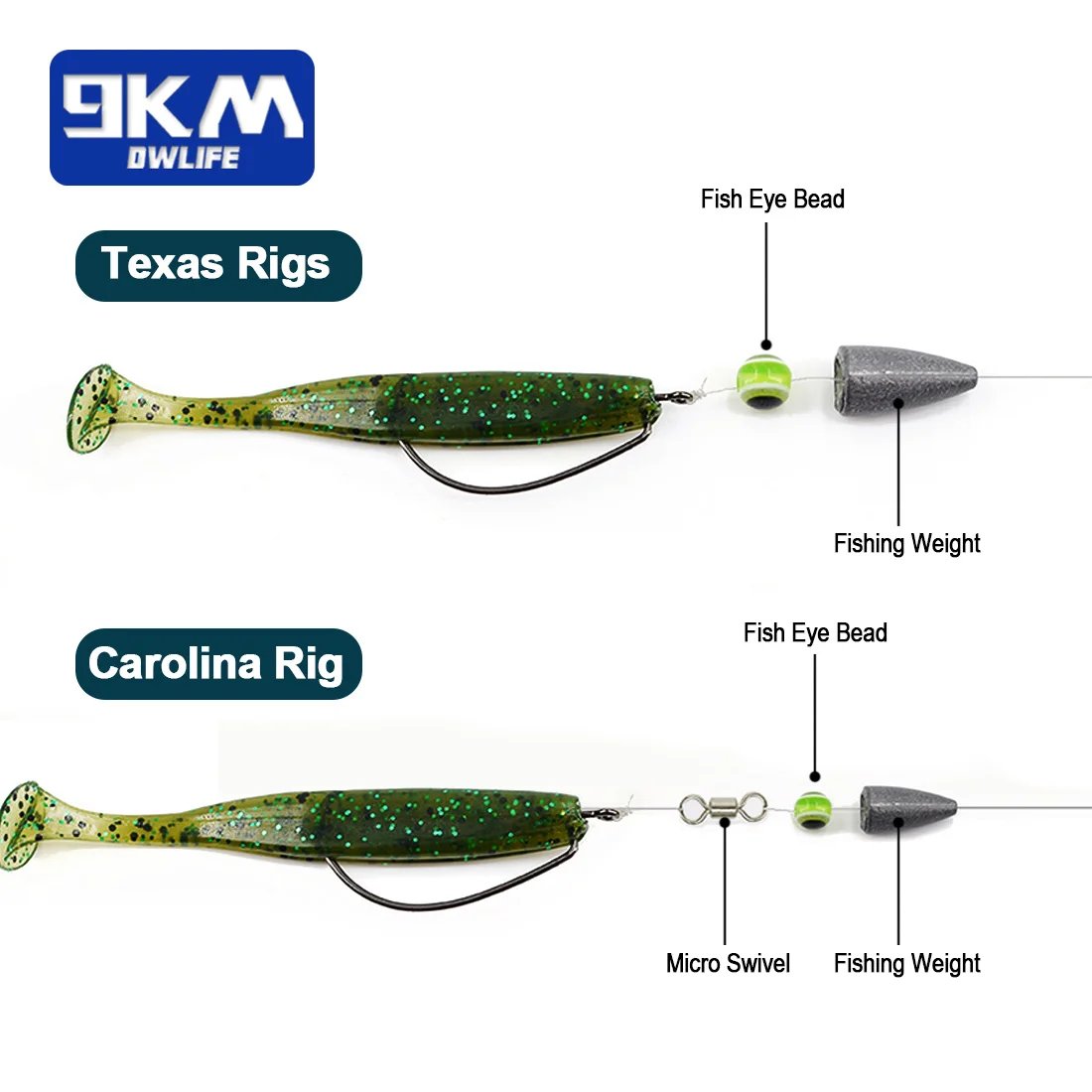 Bullet Weights Bass Fishing Sinkers Weights Carolina Rig Texas Rig Kit – 9km-dwlife