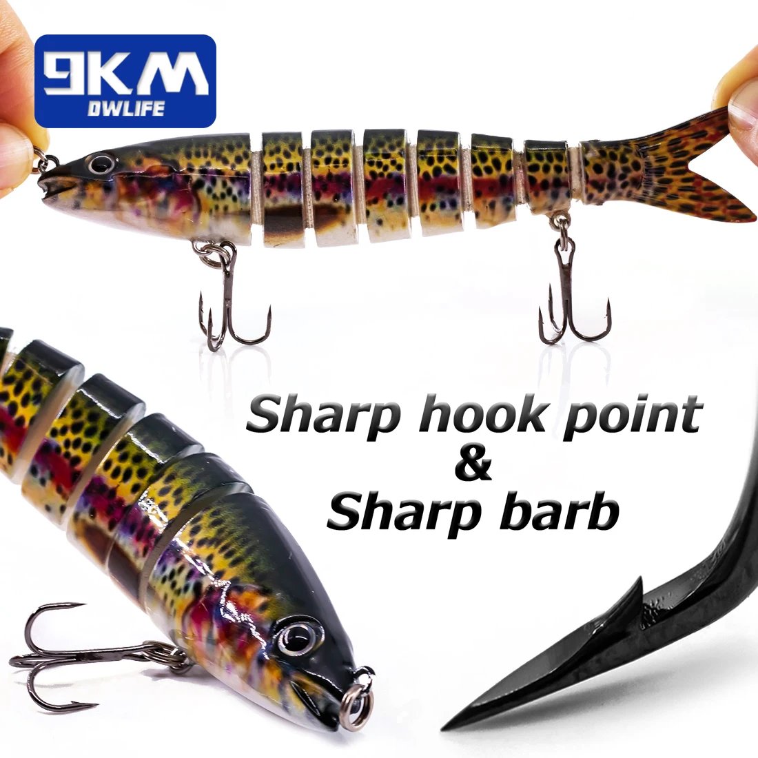 Fishing Lures for Bass Trout Topwater Fishing Lure Multi Jointed Lifel – 9km-dwlife