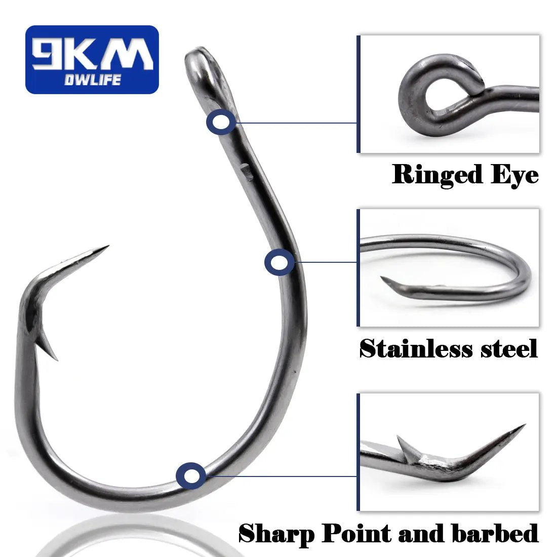 Giant Fishing Hook 18/0~28/0 Big Game Live Bait Hooks Stainless Steel – 9km-dwlife Giant Fishing Hook 18/0~28/0 Big Game Live Bait Hooks Stainless Steel – 9km-dwlife