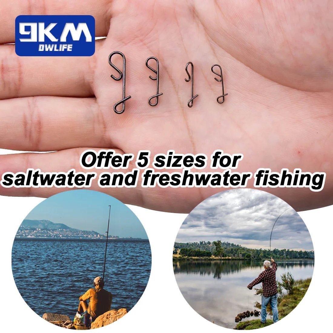 Fishing Snap 50~200Pcs Fishing Line Connector Knotless Snaps Crankbait –  9km-dwlife