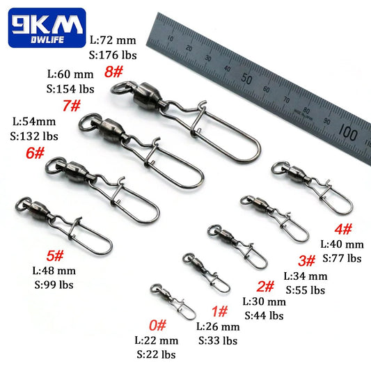 Fishing Snap Swivels Duo Lock Ball Bearing Swivel Snap
