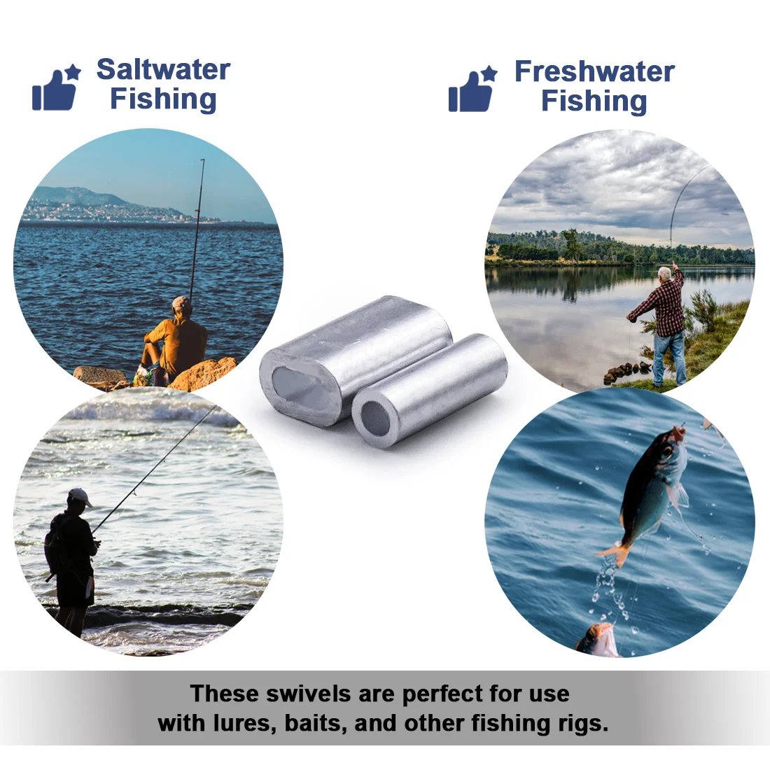 Fishing Crimps Tool 50~200Pcs Fishing Leaders Saltwater Carp Fishing Accessories Fishing Line Aluminum Crimp Sleeve Connector Flat tube Size 50