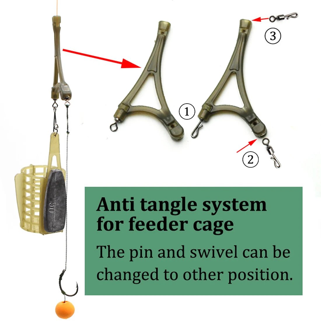 feeder fishing accessories 9KM Carp Fishing Accessories 10Pcs Anti Tangle System Break-away Sprea – 9km-dwlife
