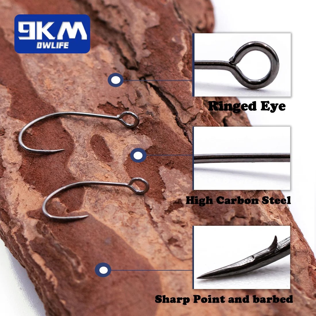 Single Hooks Spoons Blade Baits Hook Fishing Sequins Crankbaits Hooks – 9km-dwlife