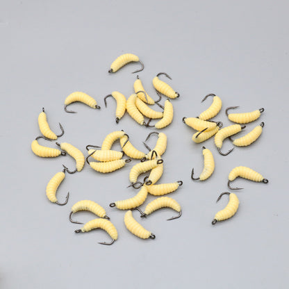 Soft Maggot Baits Fake Bread Worms Fishing Lure