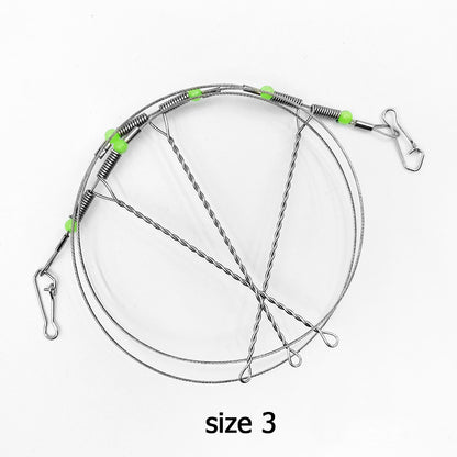 Steel Wire Balance Tandem Hook Fishing Leader line Rig