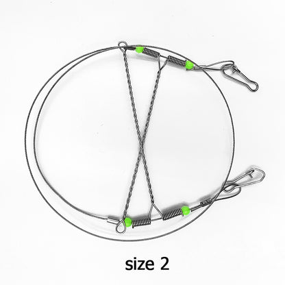 Steel Wire Balance Tandem Hook Fishing Leader line Rig