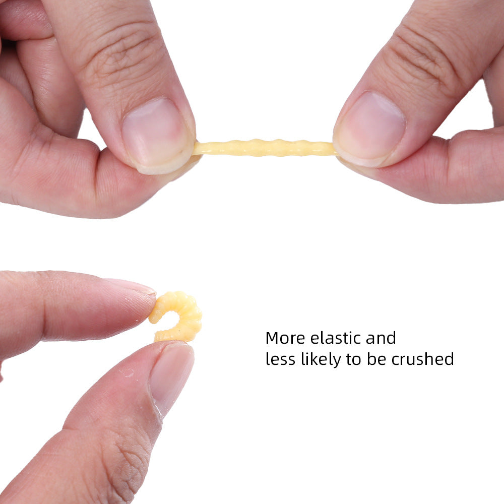 Soft Maggot Baits Fake Bread Worms Fishing Lure