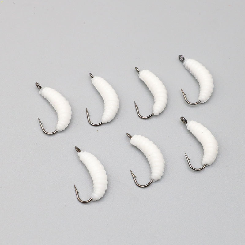 Soft Maggot Baits Fake Bread Worms Fishing Lure