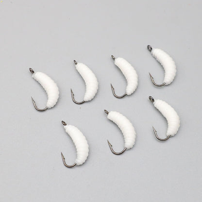 Soft Maggot Baits Fake Bread Worms Fishing Lure