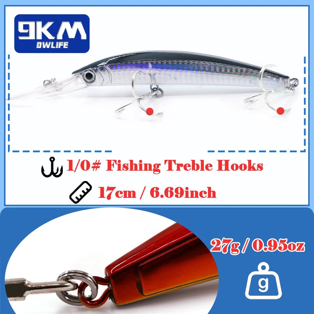 deep diving saltwater fishing lures Minnow Deep Diving Lure Saltwater 27g Jerkbait Hard Bait Fishing Sinki – 9km-dwlife