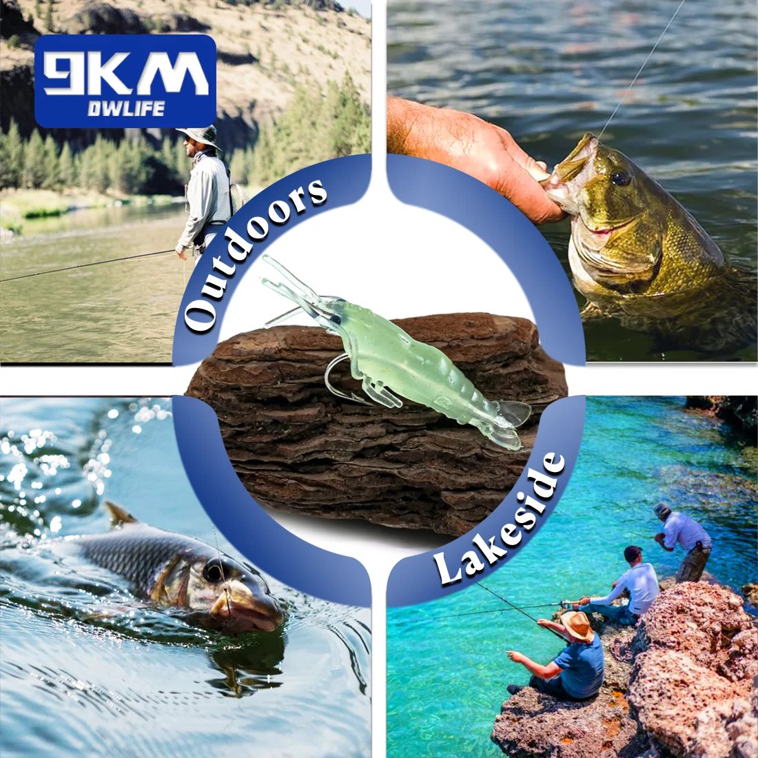 beach fishing soft plastic lures Soft Plastic Shrimp Lure with Hook Crappie Micro Grass Shrimp for Trou – 9km-dwlife