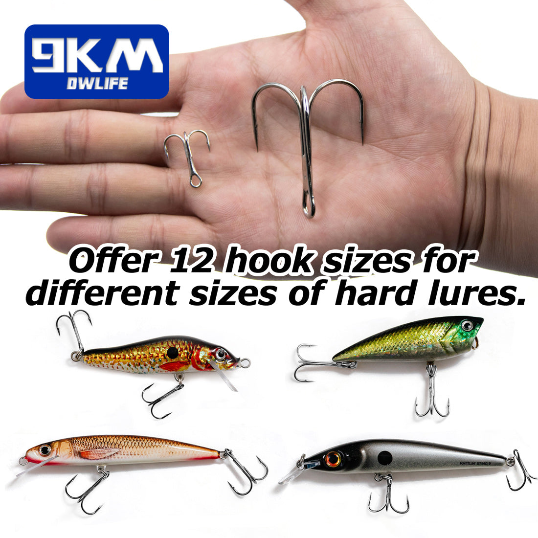 12 hooks fish Goture Fishing Saltwater Long Shank Hooks, Offset Circle Hooks GOTURE Buy 2 package could be more cost 10PCS Giant Fish Hooks 1/0-12/0