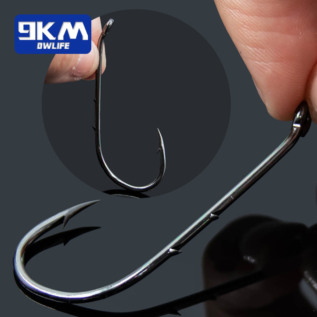9KM Baitholder Fishing Hooks 50~200Pcs Live Bait Hook Barbed Shank Dow