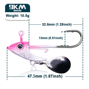 Fishing Jig Hook 7.5~15g Triangle Head Jig Barbed Fishing Hooks Soft W – 9km -dwlife