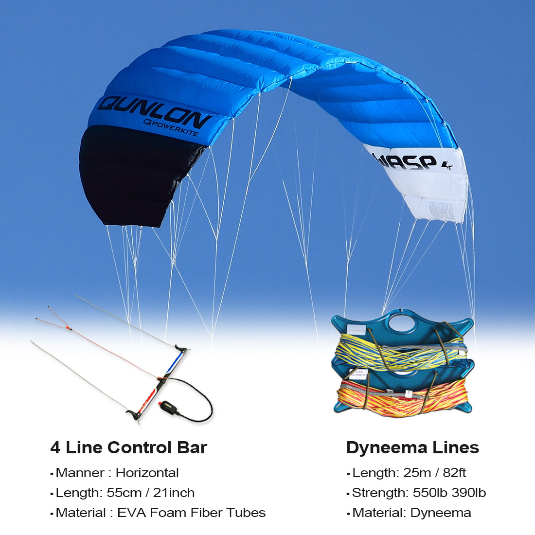 Professional 4~6㎡ 4 Line Power Traction Kite – 9km-dwlife