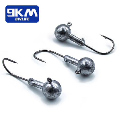 Jig Heads Hooks Carp Fishing Jigs Hook Bass Fishing Lures Hard Bait Soft Worm 