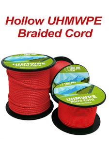 220-750lb UHMWPE Cord Hollow Braided High Strength Heavy Duty